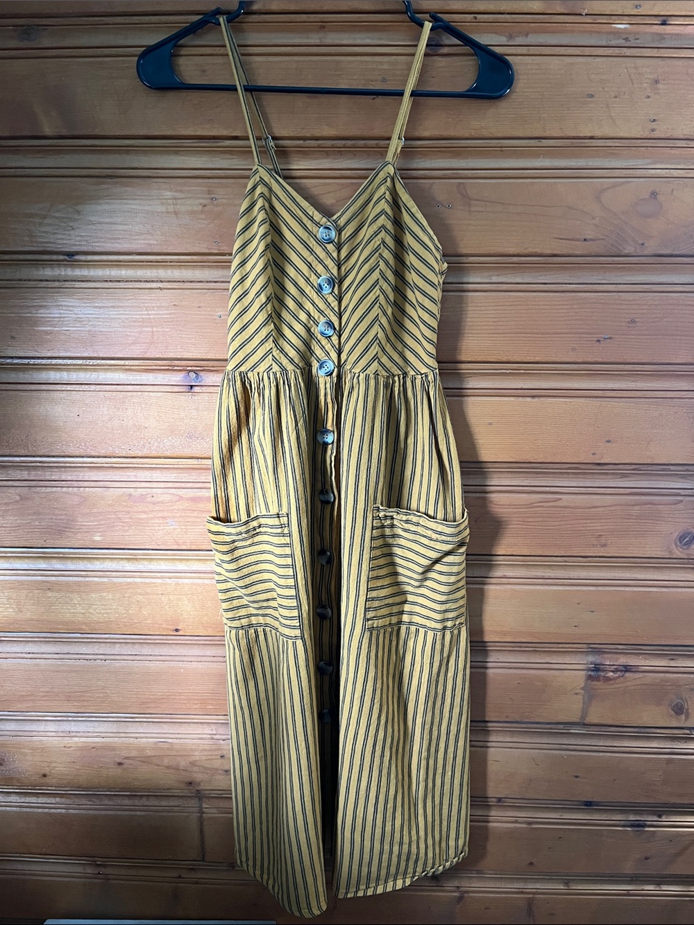 Japna Mustard Yellow Striped Sundress